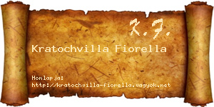 Kratochvilla Fiorella névjegykártya